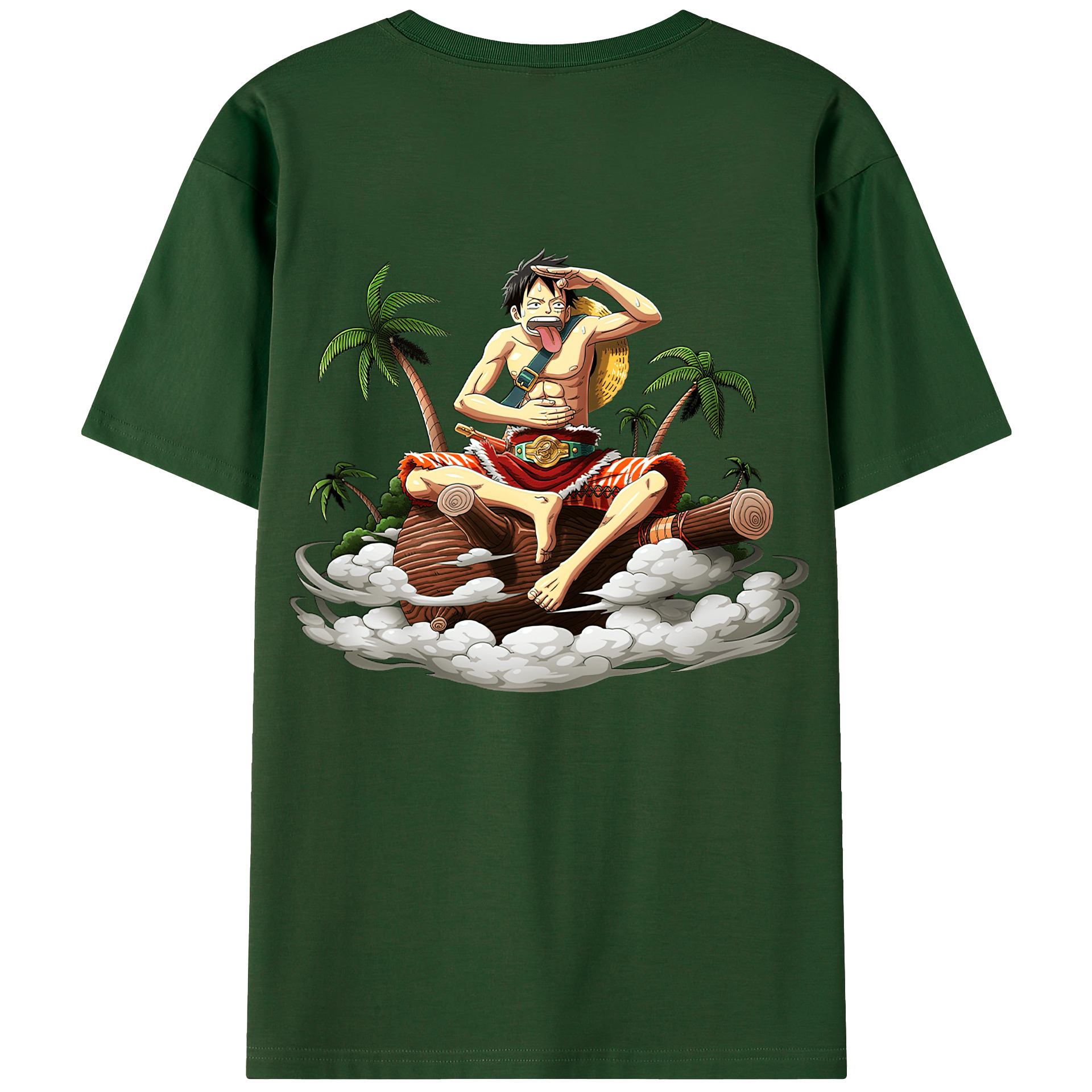 ワンピース モンキー・D・ルフィ ONE PIECE Monkey D. Luffy 綿100％半袖Tシャツ（背面プリント）